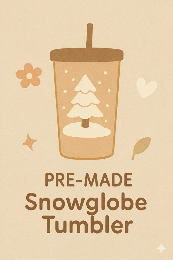 Pre-made snow globe tumblers