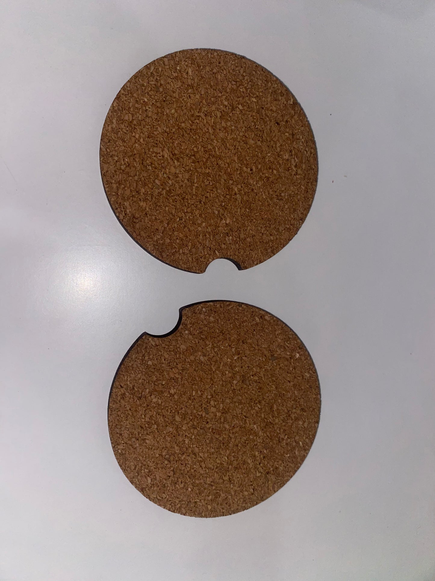 Car coasters with Cork Back 2 pack